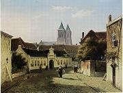 unknow artist European city landscape, street landsacpe, construction, frontstore, building and architecture. 126 oil painting reproduction